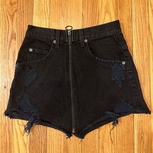 Carmar black denim skirt